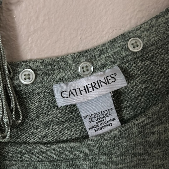 Catherine’s Women’s Plus Size Top With Detachable Scarf 3X Green - Picture 3 of 6